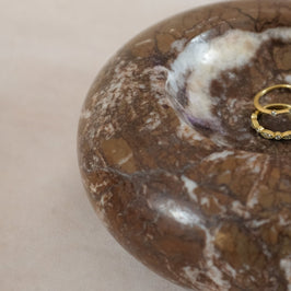 Donut Jewelry Dish - Dark Marina Pink Marble