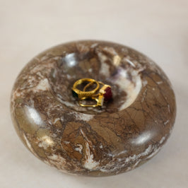 Donut Jewelry Dish - Dark Marina Pink Marble