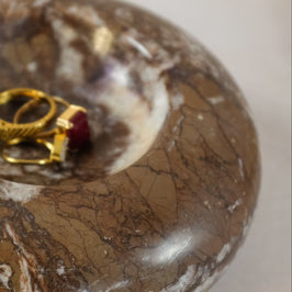 Donut Jewelry Dish - Dark Marina Pink Marble