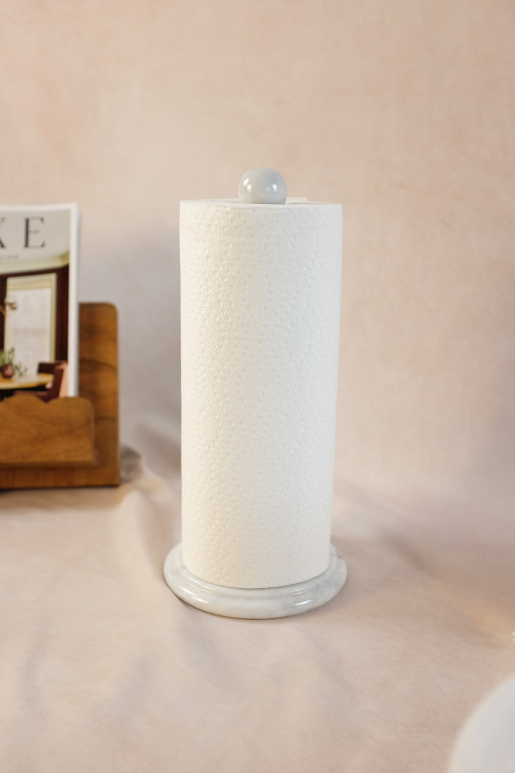 Paper Towel Holder - White - Ziarat Marble