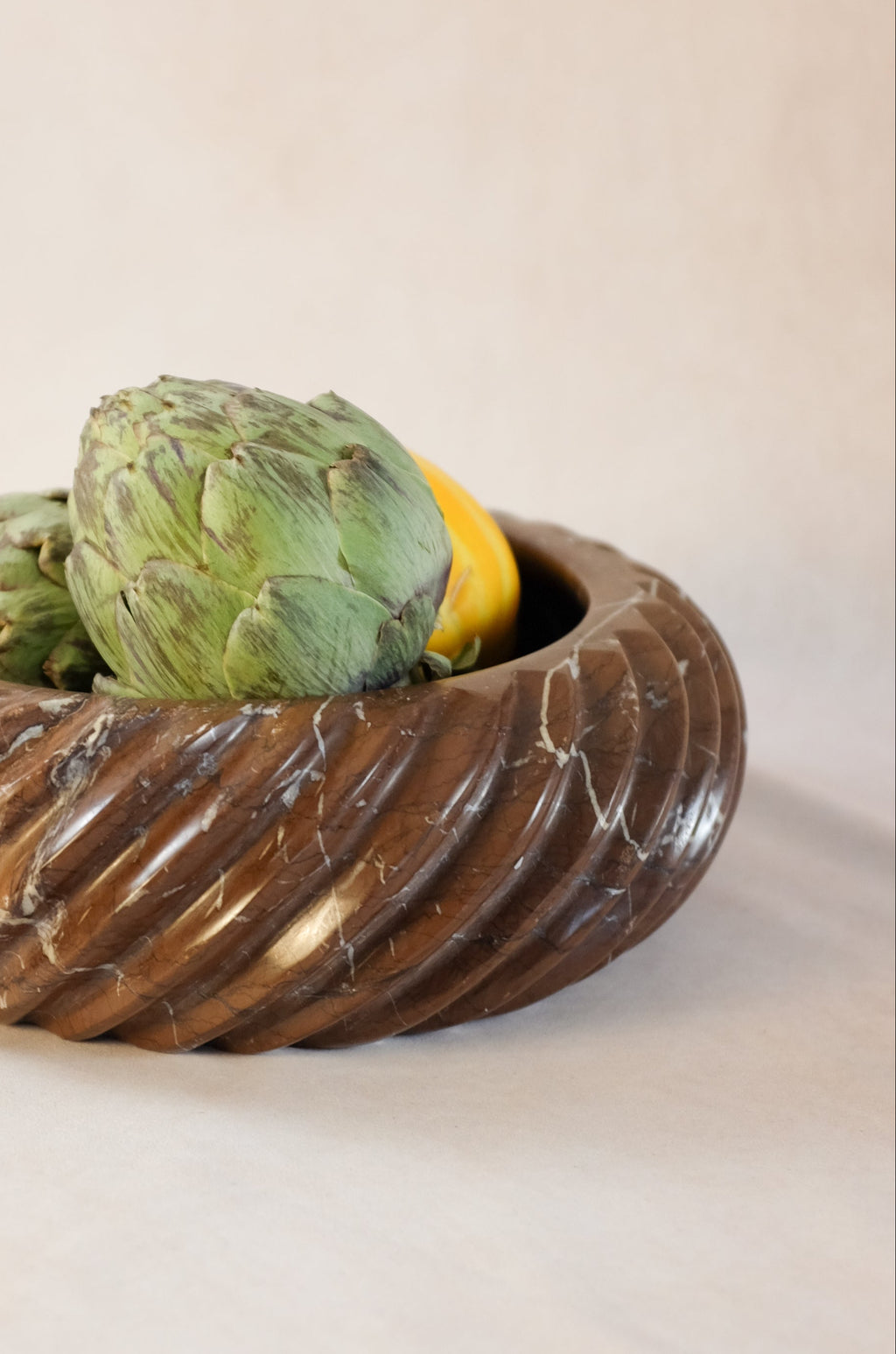 Bespoke Swirl Chocolate Bowl - Marble - close-up detail