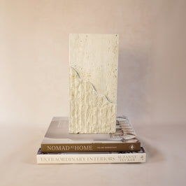 Raw-Cut Organic Vase - Rectangular - Travertine