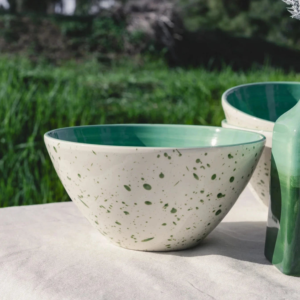 Ceramic Jade Salad Bowl