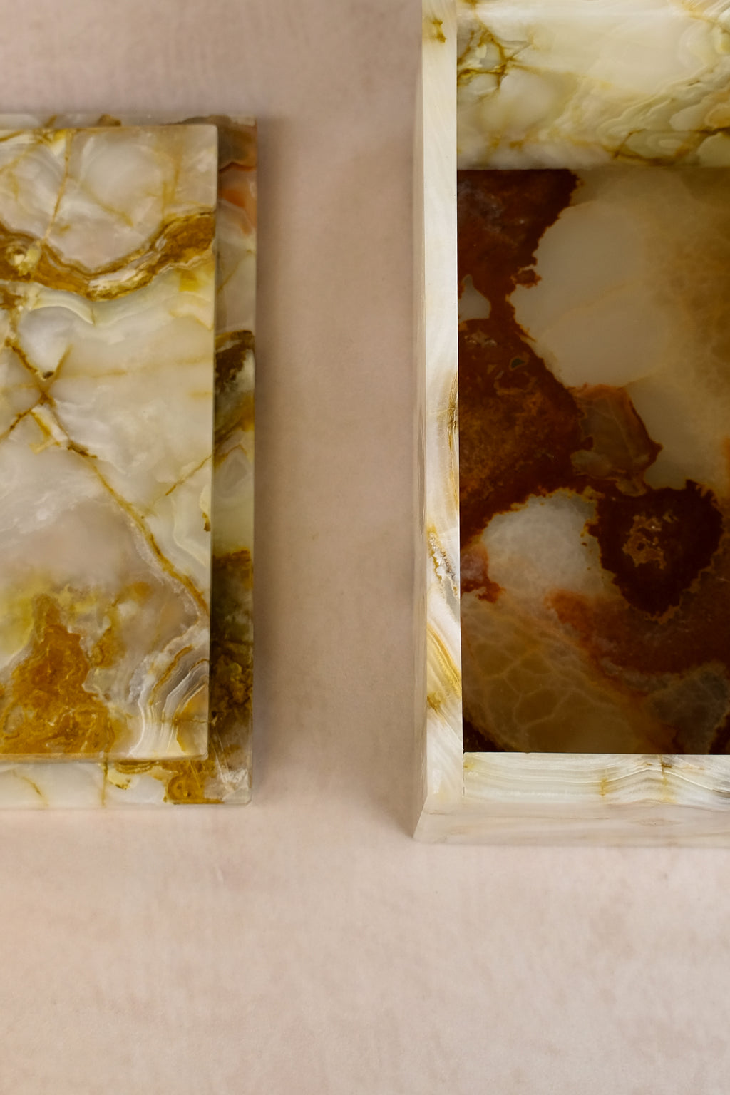 Onyx Storage Box - Detail of the handcrafted finish
