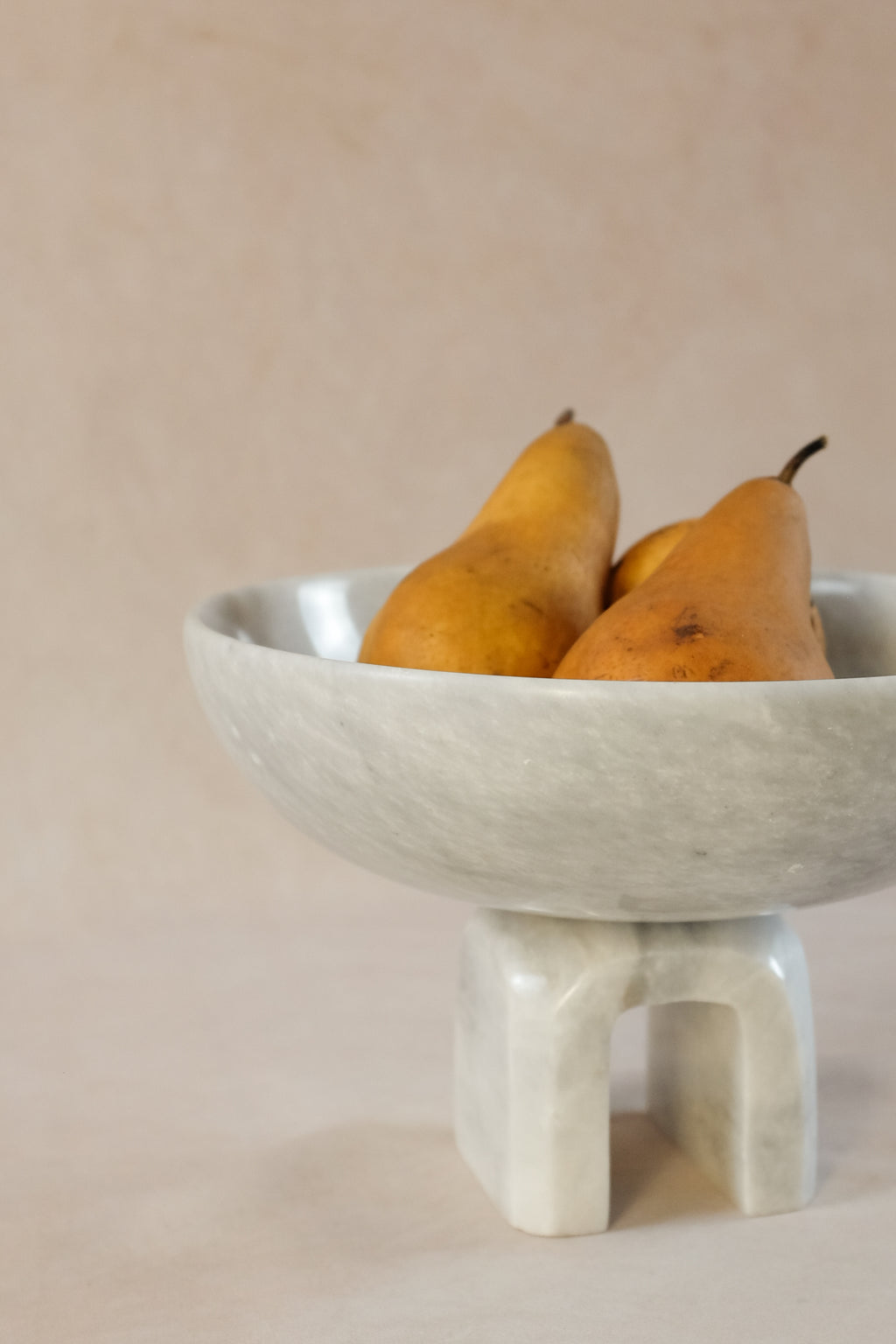 Statement Raised Arched Bowl - Marble - Sunny Gray