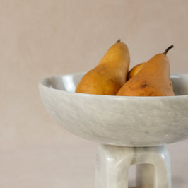 Statement Raised Arched Bowl - Marble - Sunny Gray