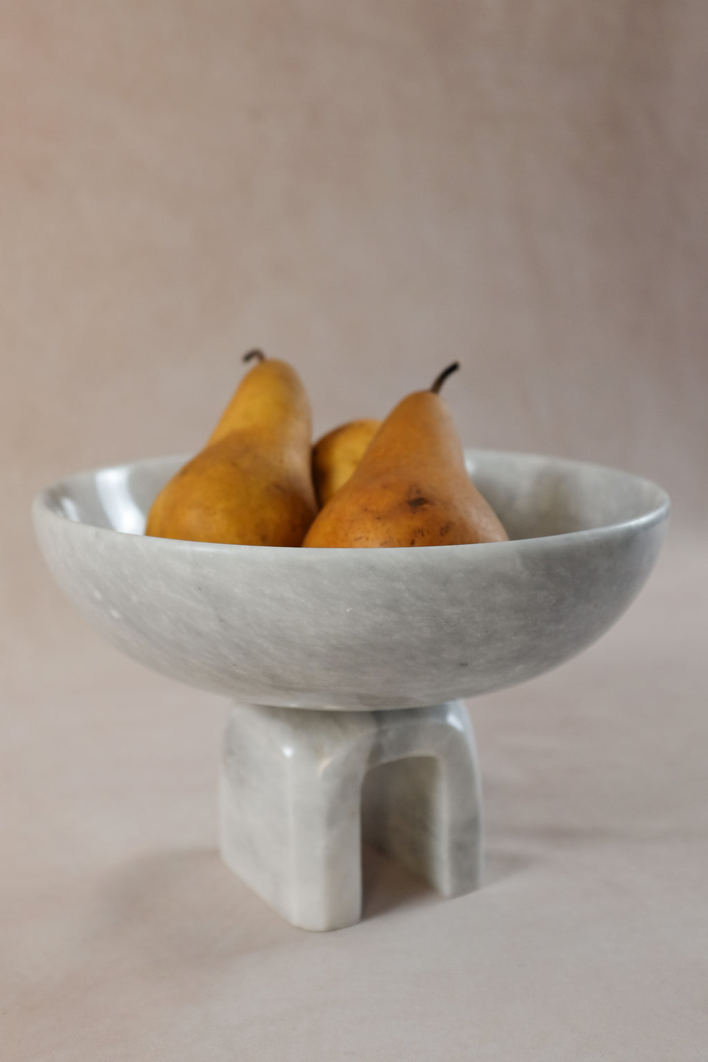 Statement Raised Arched Bowl - Marble - Sunny Gray