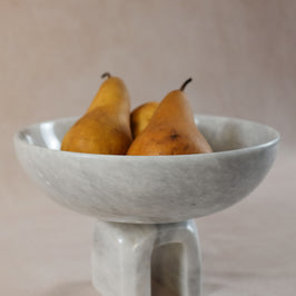 Statement Raised Arched Bowl - Marble - Sunny Gray