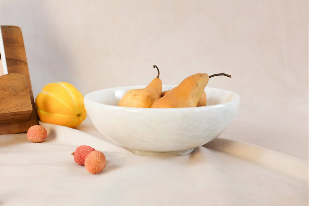 Classic Bowl - Sunny Gray Marble - Large - Elegant home décor accent