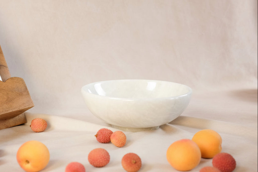 Classic Bowl - Sunny Gray Marble - Large - Elegant home décor accent