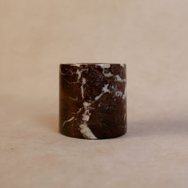 Red Marble Matchstick Holder - Front view