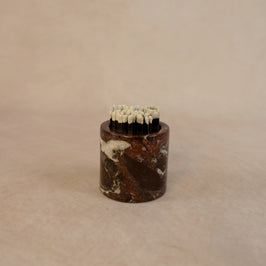 Red Marble Matchstick Holder - Product in use
