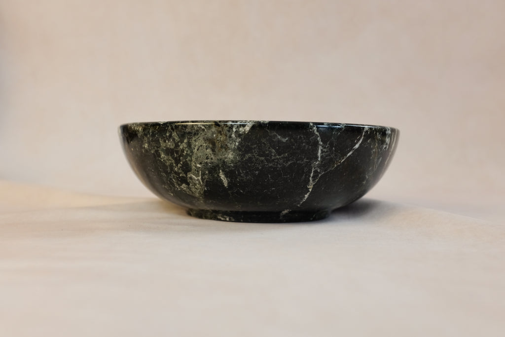 Classic Large Bowl in Black Zebra - Marble