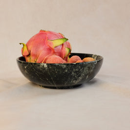 Classic Large Bowl in Black Zebra - Marble