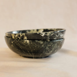 Classic Large Bowl in Black Zebra - Marble