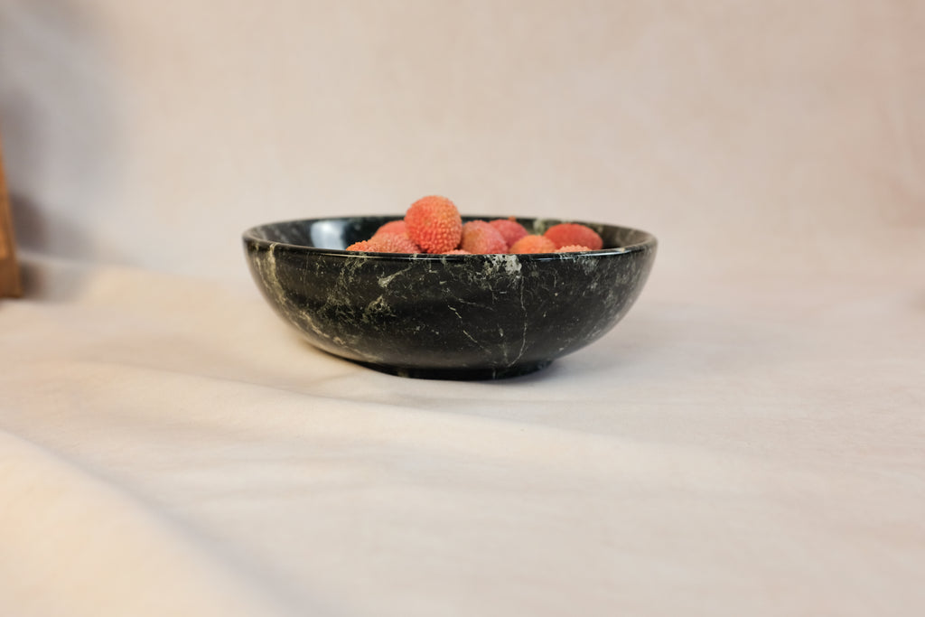 Classic Large Bowl in Black Zebra - Marble
