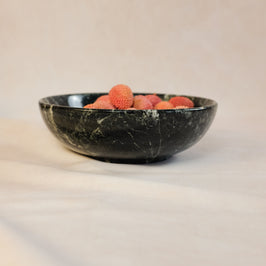 Classic Large Bowl in Black Zebra - Marble