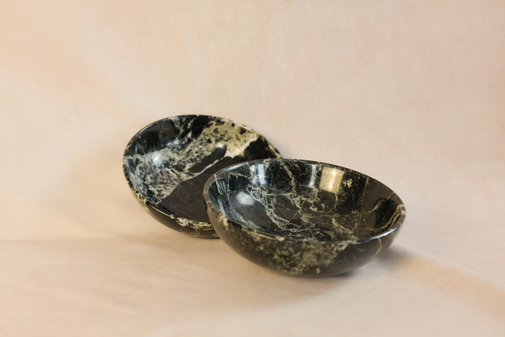 Classic Large Bowl in Black Zebra - Marble