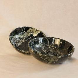 Classic Large Bowl in Black Zebra - Marble