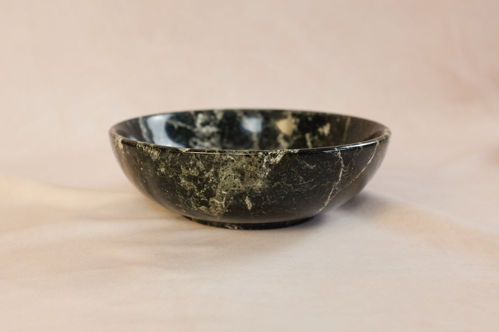 Classic Large Bowl in Black Zebra - Marble