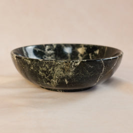 Classic Large Bowl in Black Zebra - Marble