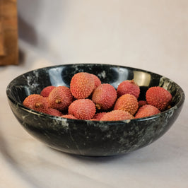 Classic Large Bowl in Black Zebra - Marble