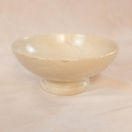 Classic Pedestal Bowl - Boticina - Marble - Side view