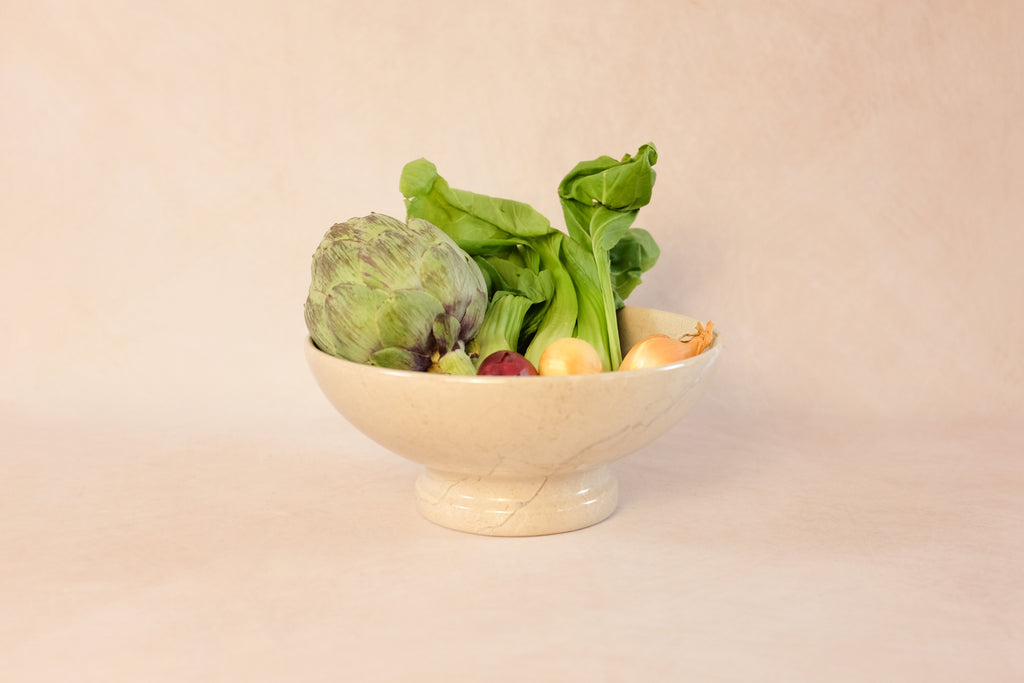 Classic Pedestal Bowl - Boticina - Marble - Product in use