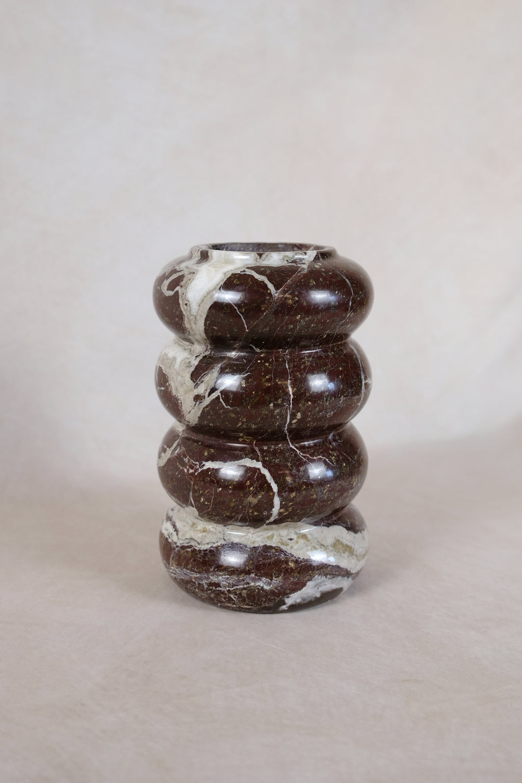 Red Marble Bubble Vase - Front view
