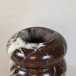 Red Marble Bubble Vase - close-up of natural marble