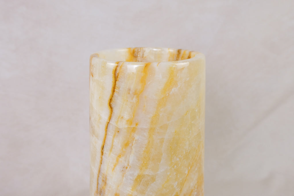 Brown Marble Vase - close-up detail