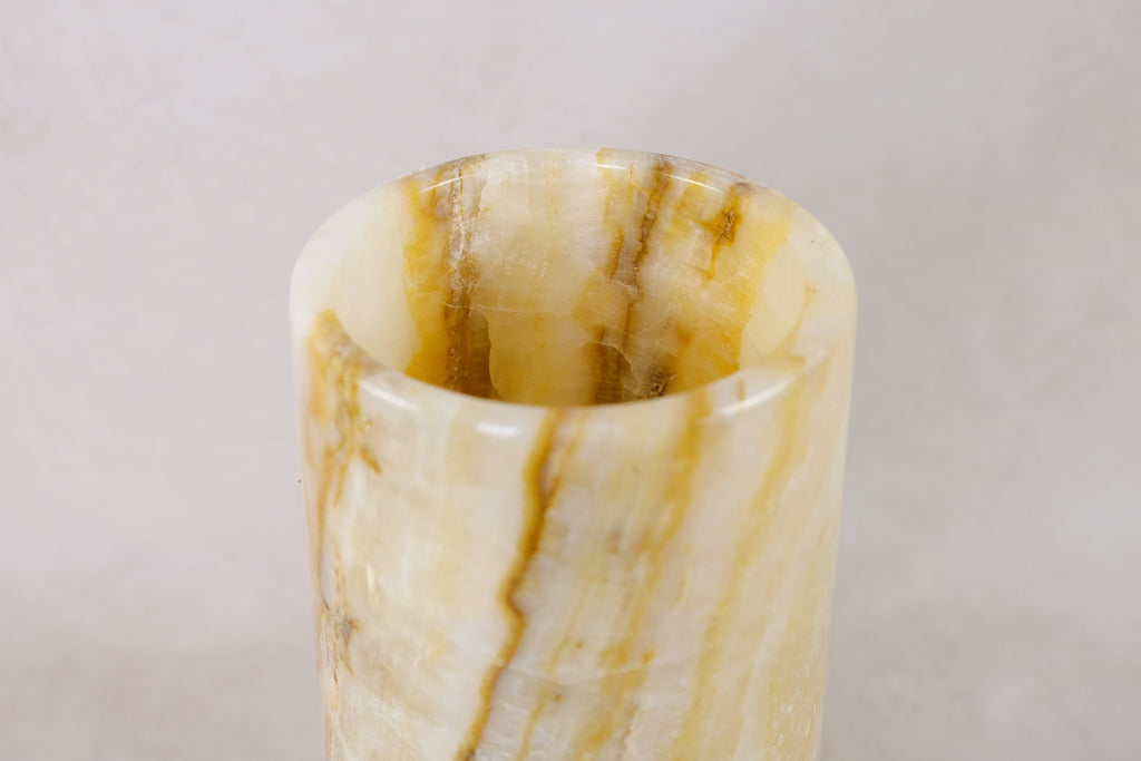 Brown Marble Vase - handcrafted finish