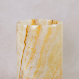 Brown Marble Vase - close-up detail