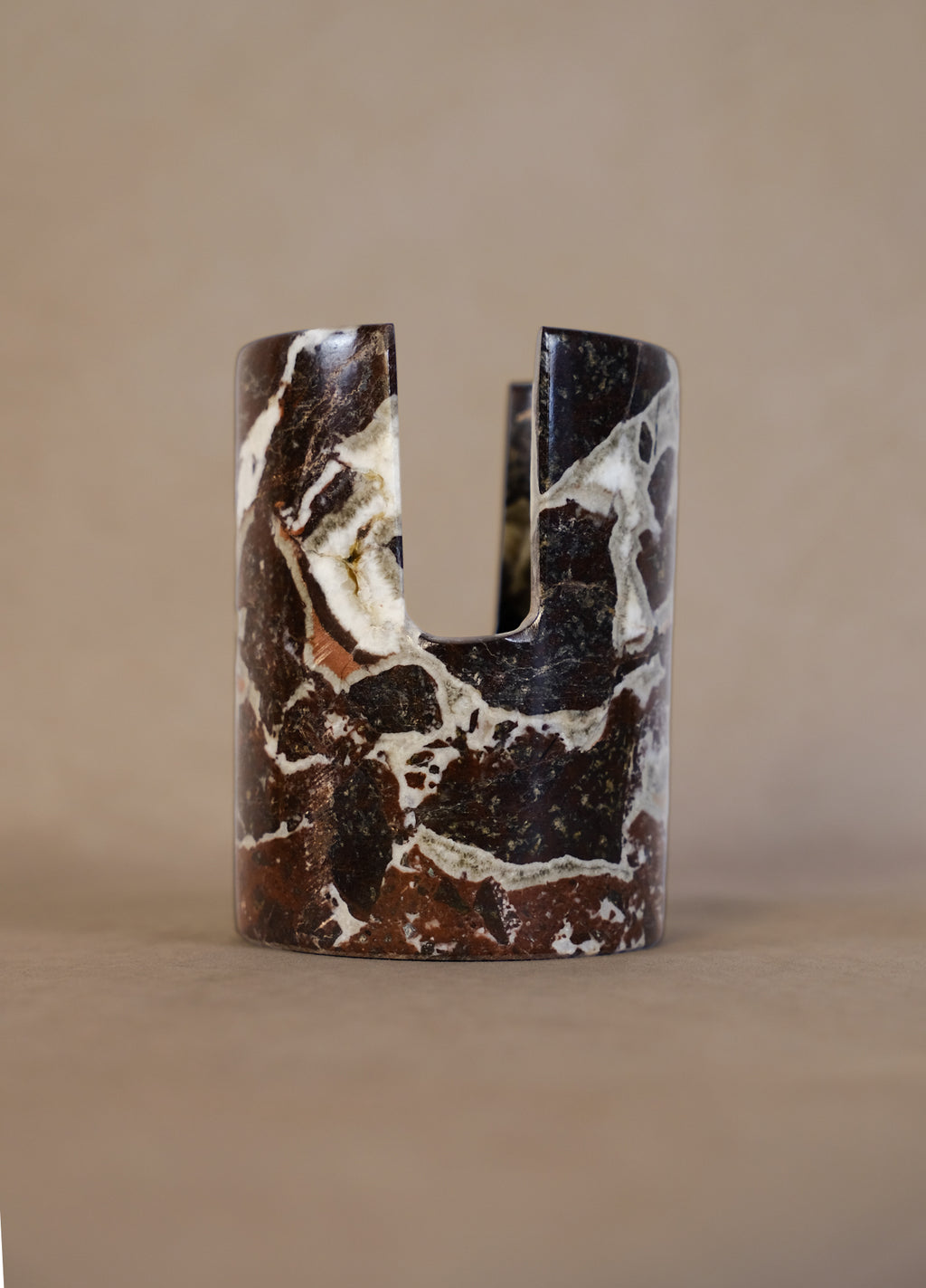 Red Marble Sponge Holder - Side view