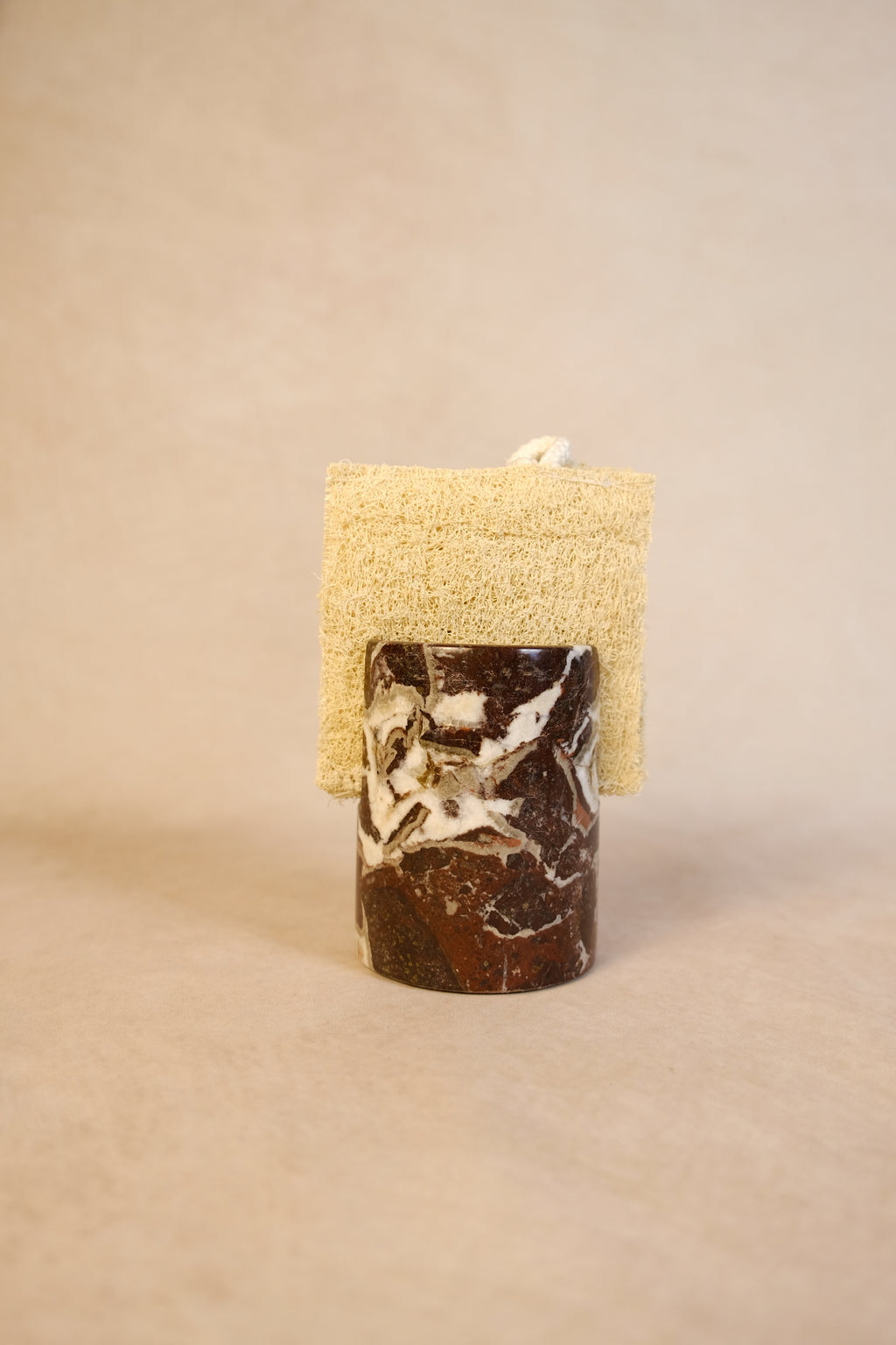 Red Marble Sponge Holder - Product in use