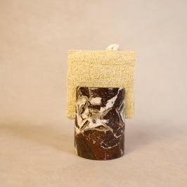 Red Marble Sponge Holder - Product in use