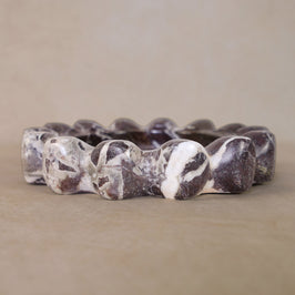 Red Marble Bubble Tray - handcrafted stone detail