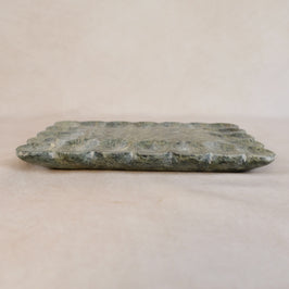 Green Marble Pebbled Edge Tray - Side view