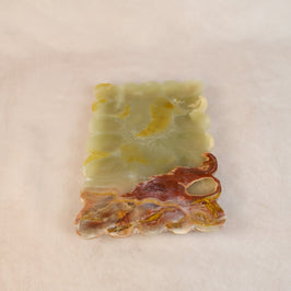 Onyx Pebbled Edge Tray - Close-up of the natural onyx pattern