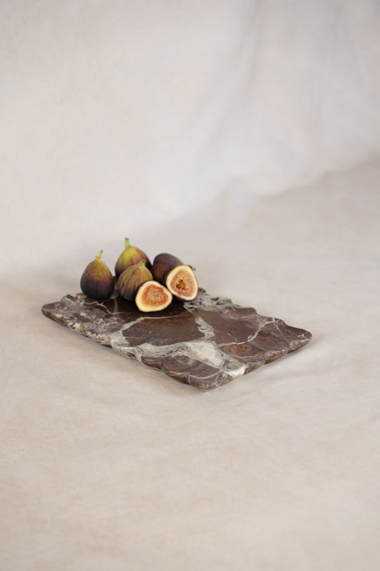 Red Marble Pebbled Edge Tray - Product in use