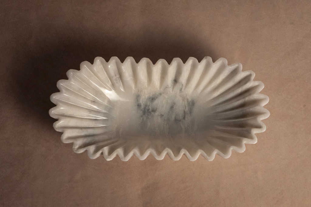 Fluted Marble Bowl - Medium