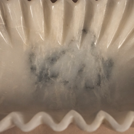 Heirloom Marble Oblong Fluted Bowl - Medium