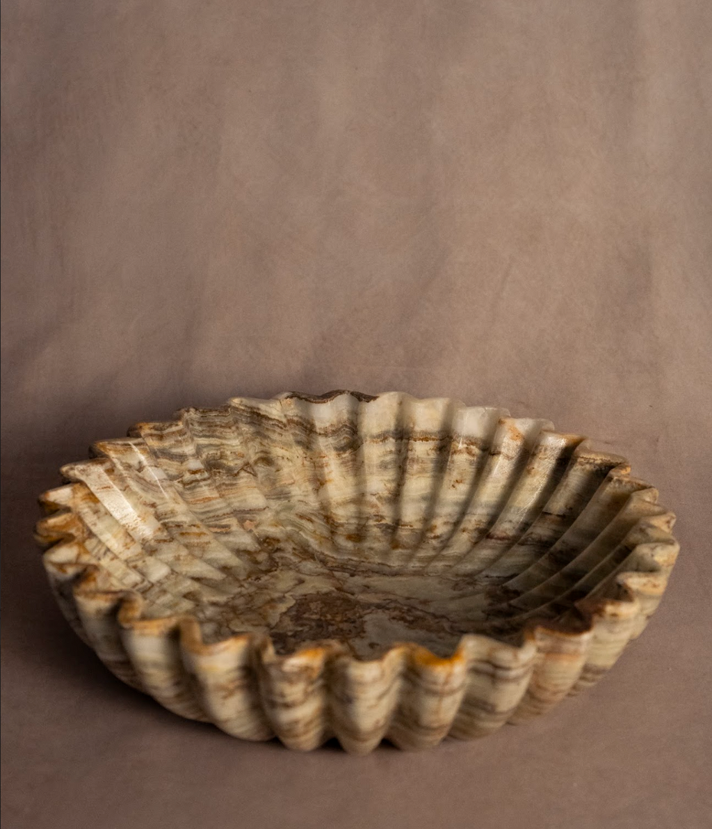 Round Fluted Bowl - Onyx