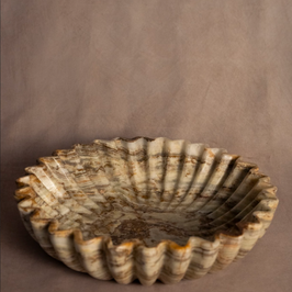 Bespoke Round Fluted Bowl - Onyx