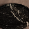 Round Tray - Black Zebra Marble