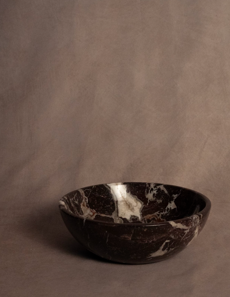 Classic Medium Bowl - Red Zebra Marble