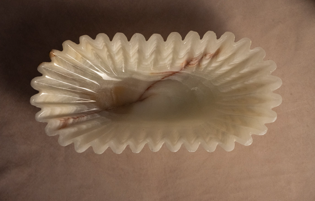 Heirloom Fluted Bowl - Light Green Onyx - Medium