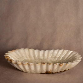 Heirloom Fluted Bowl - Light Green Onyx - Medium