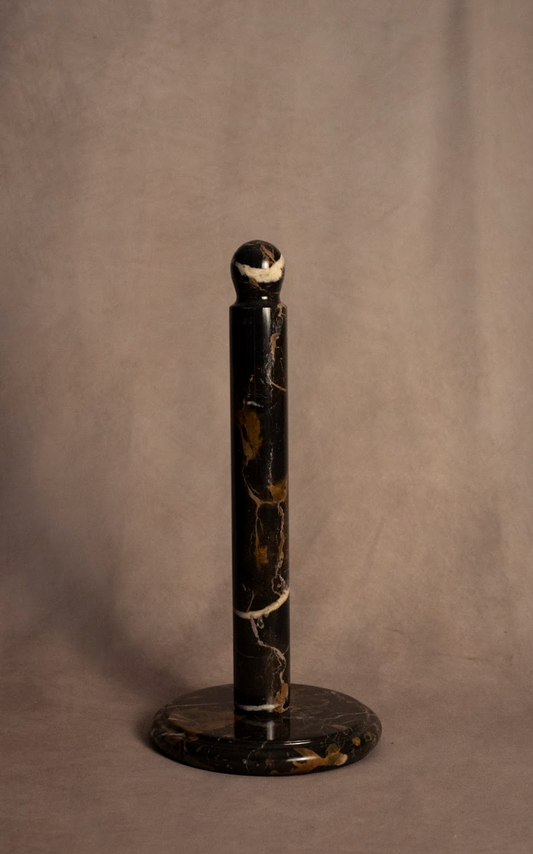 Paper Towel Holder - Black & Gold