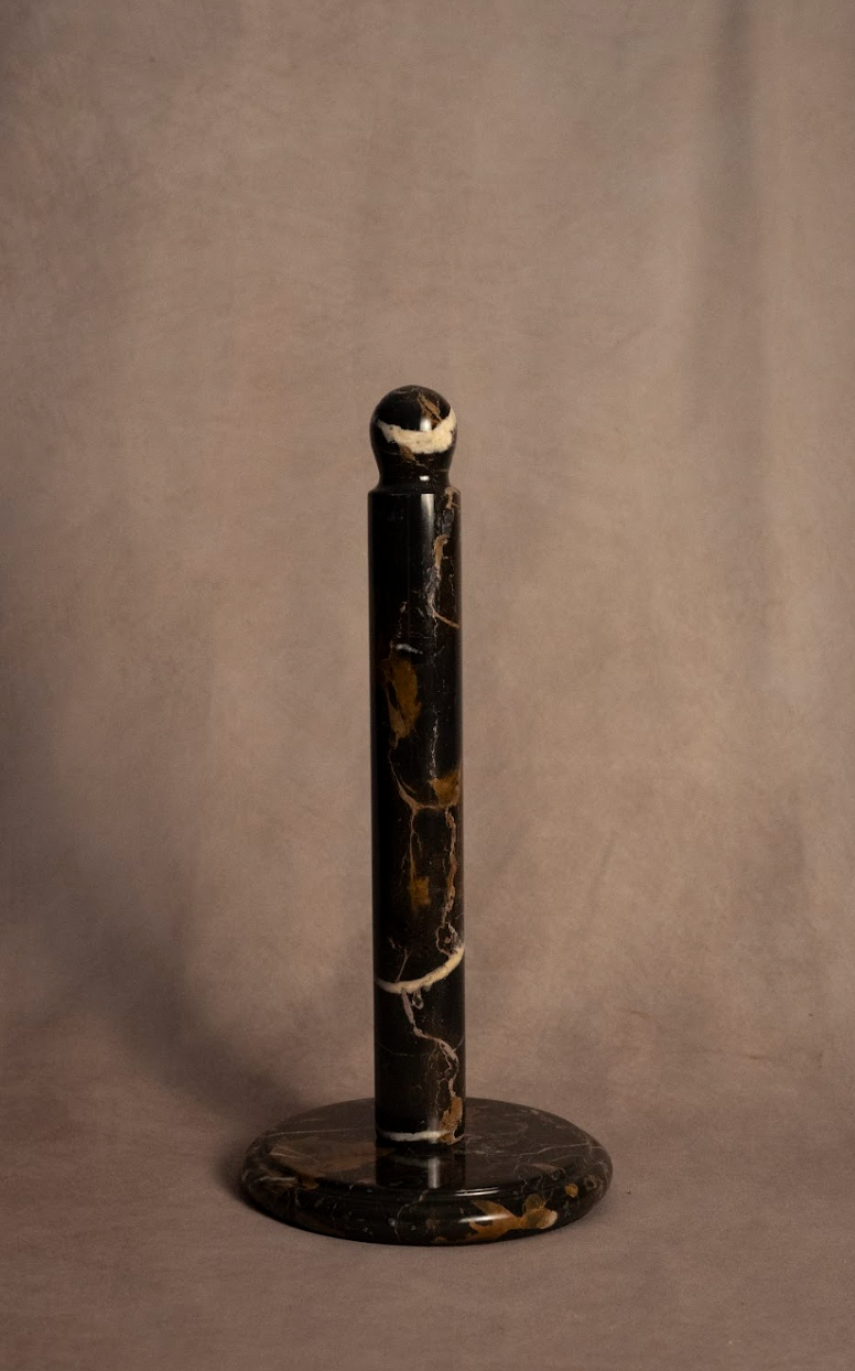 Paper Towel Holder - Black & Gold